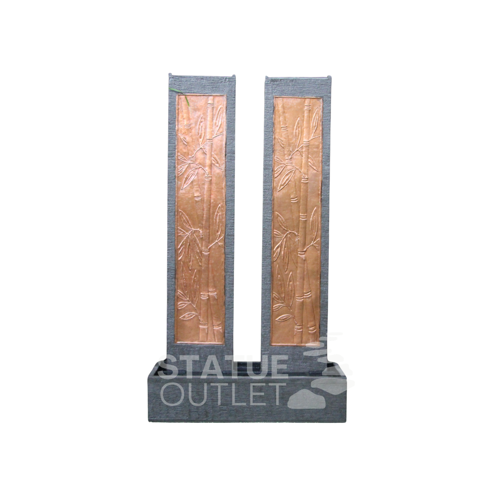 Twin Tower Bamboo Wall Fountain