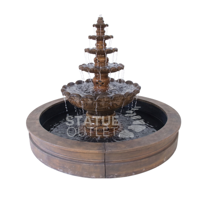 Monaco Fountain With Pond & Surrounds
