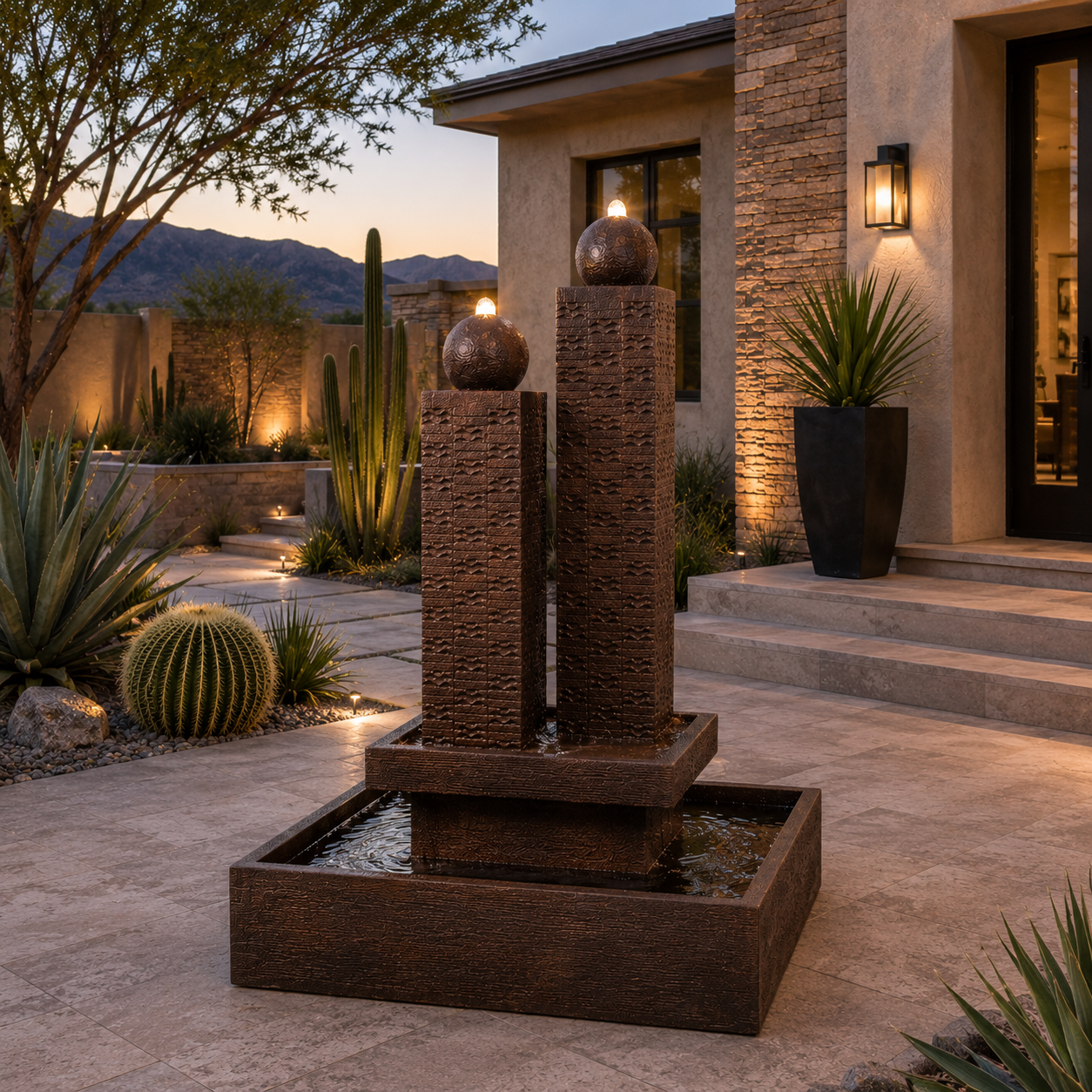 Twin Column Fountain