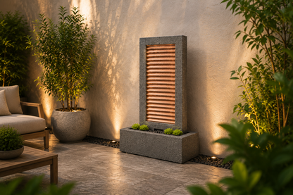 Zig Zag Copper Wall Fountain