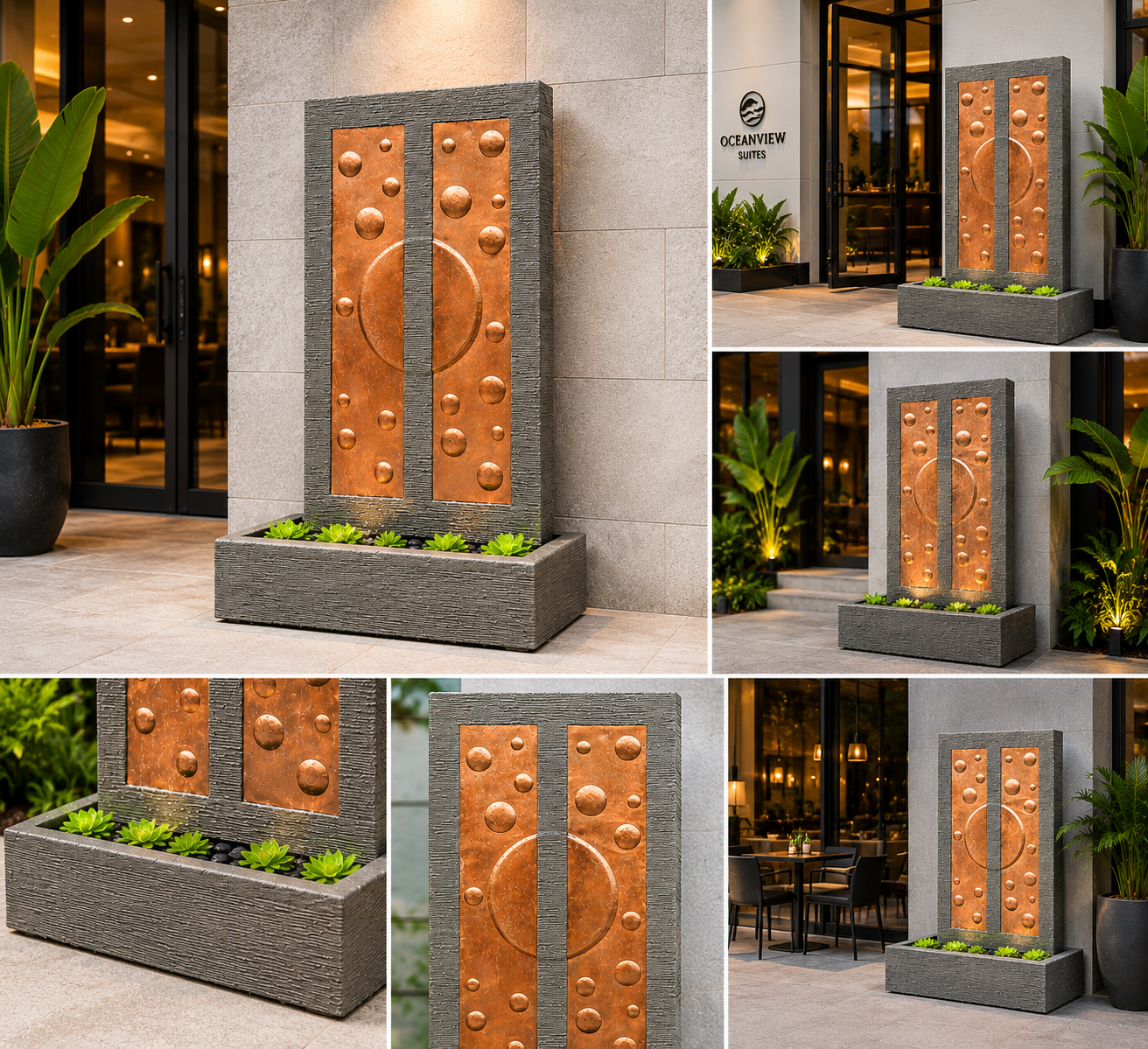 Bubble Copper Wall Fountain