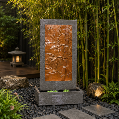 Bamboo Copper Wall Fountain