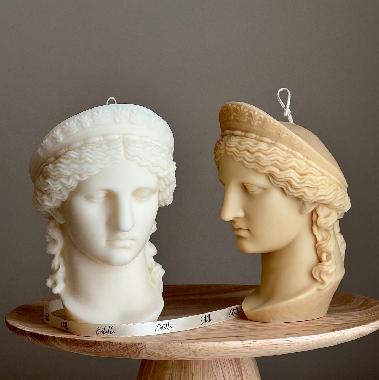 Hera Goddess Bust Candle: Sculptural Greek Statue Candle