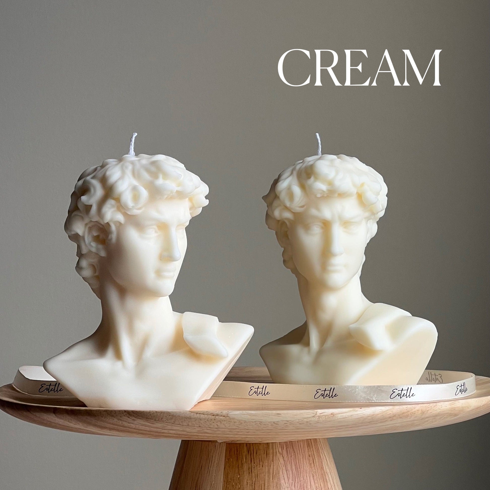 Michelangelo's David Head Candle | Soy Wax Bust Statue Candle-2