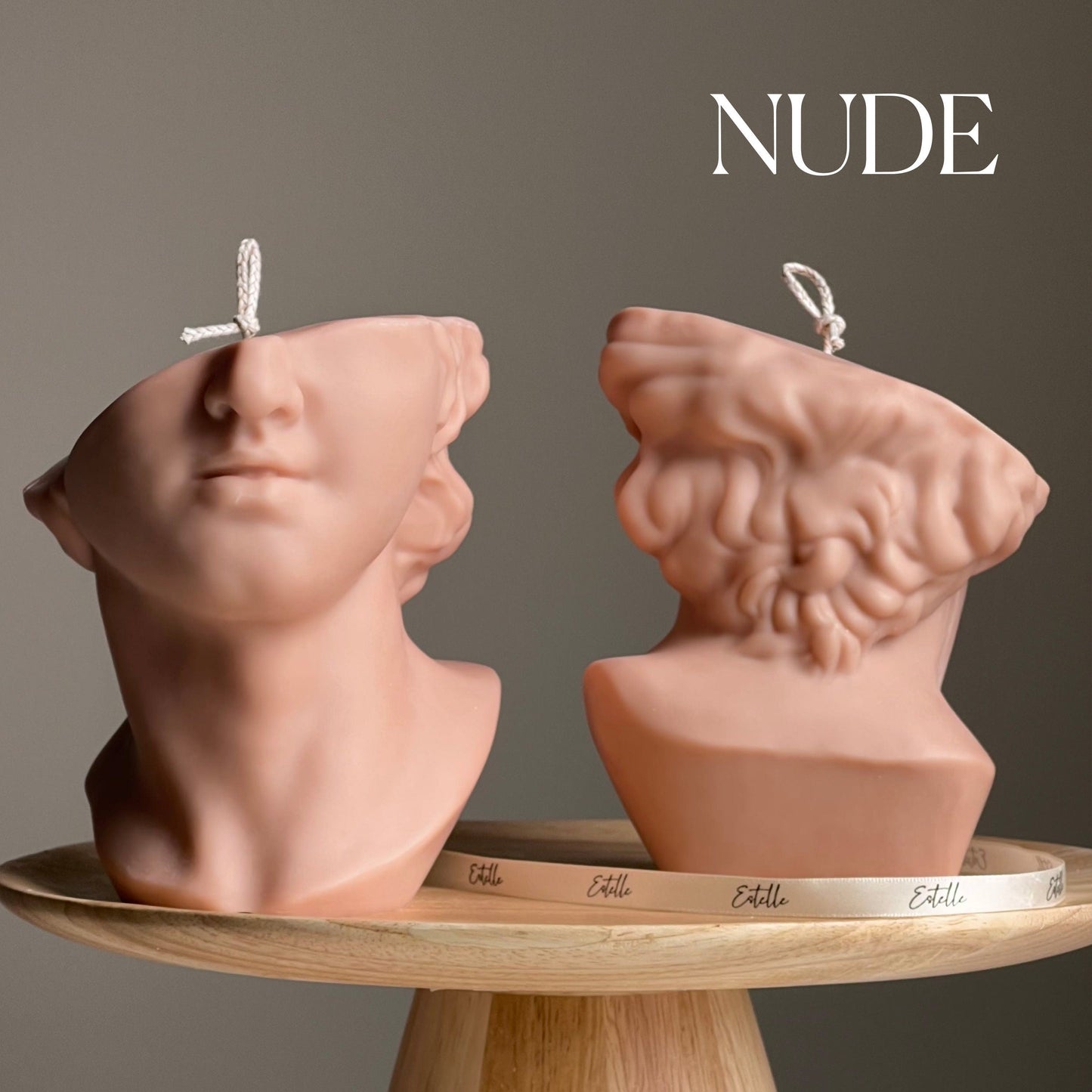David's Face Soy Wax Candle: Greek Statue Bust Candle-1