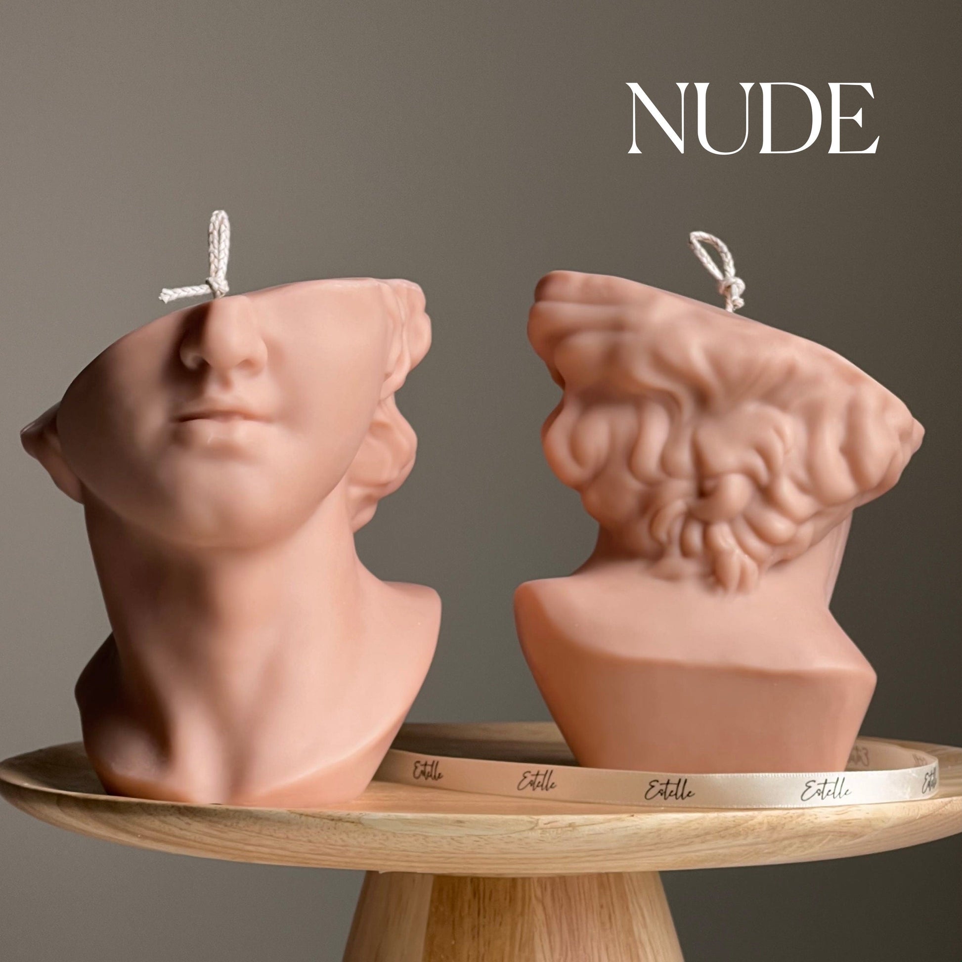 David's Face Soy Wax Candle: Greek Statue Bust Candle-1