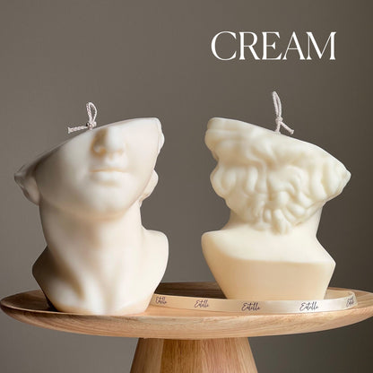 David's Face Soy Wax Candle: Greek Statue Bust Candle-2